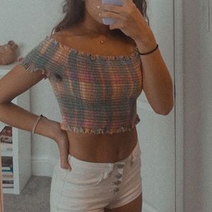 rainbow crop top